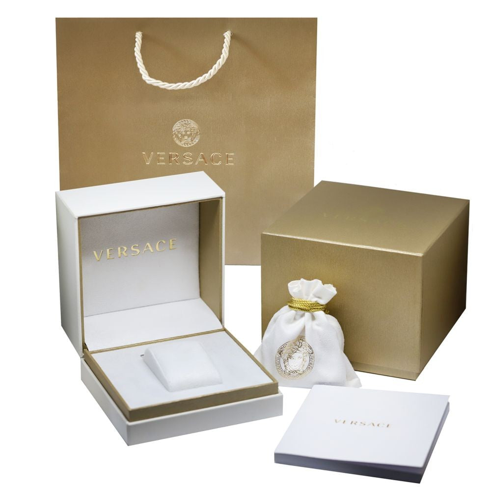 Versace Versace Greca Logo 38Mm Quartz Watch With Magenta Strap
