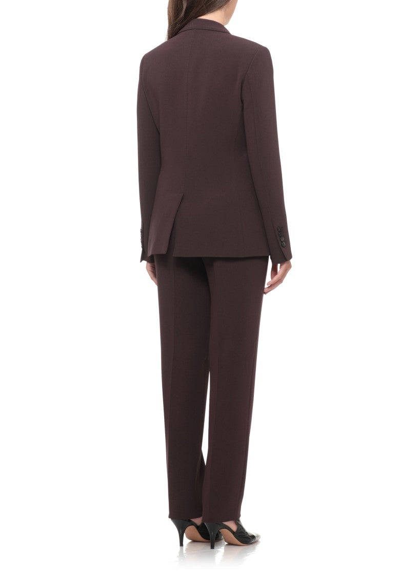 Alberto Biani Brown Double-Breasted Classic Lapel Tailored Jacket