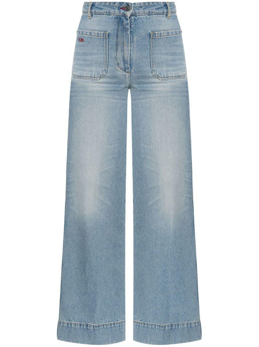 Victoria Beckham Indigo Blue High-Waisted Jeans