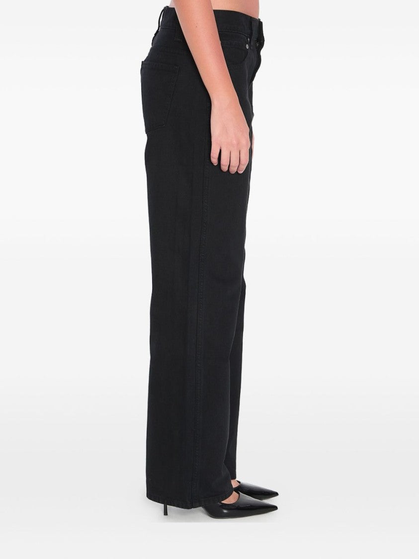 Khaite Relaxed-Fit Black Jeans With Vintage Wash