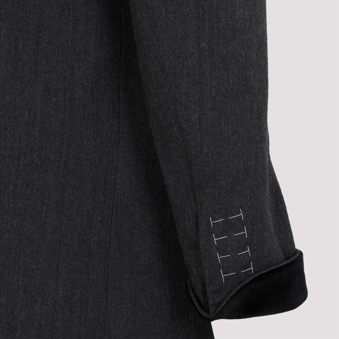 Maison Margiela Charcoal Gray Wool Long Jacket