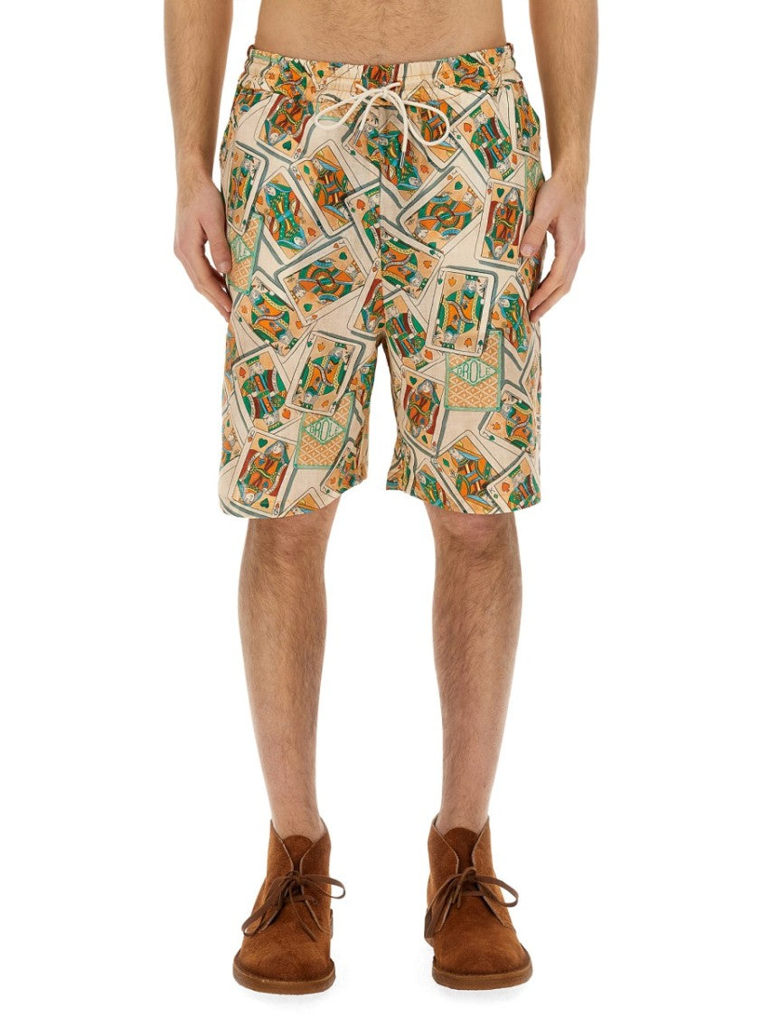 Drôle De Monsieur Bermuda Shorts With Geometric Print