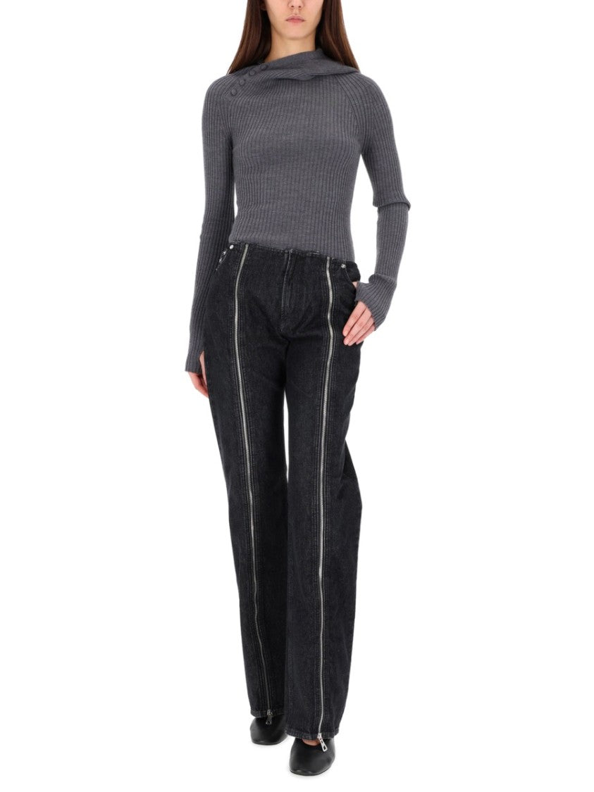 Jean Paul Gaultier Relaxed Fit Black Denim Pants