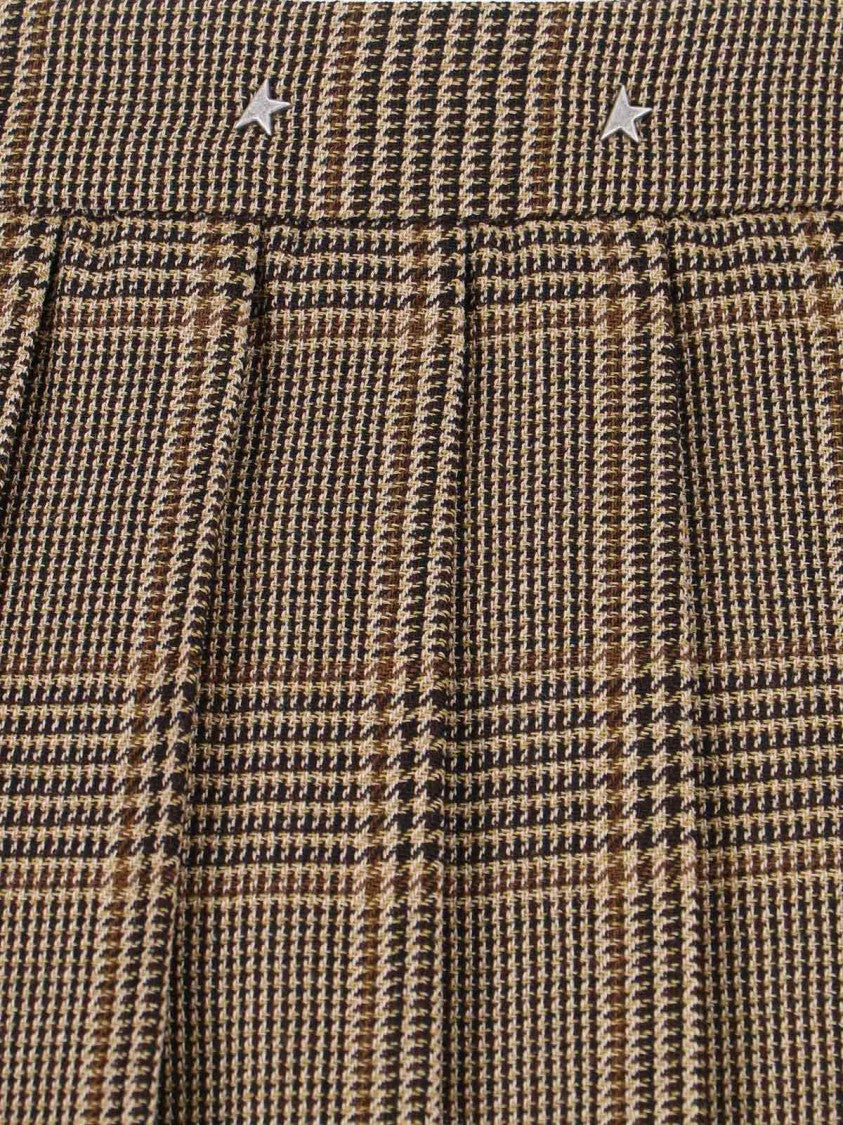 Golden Goose Prince Of Wales Check Pleated Mini Skirt