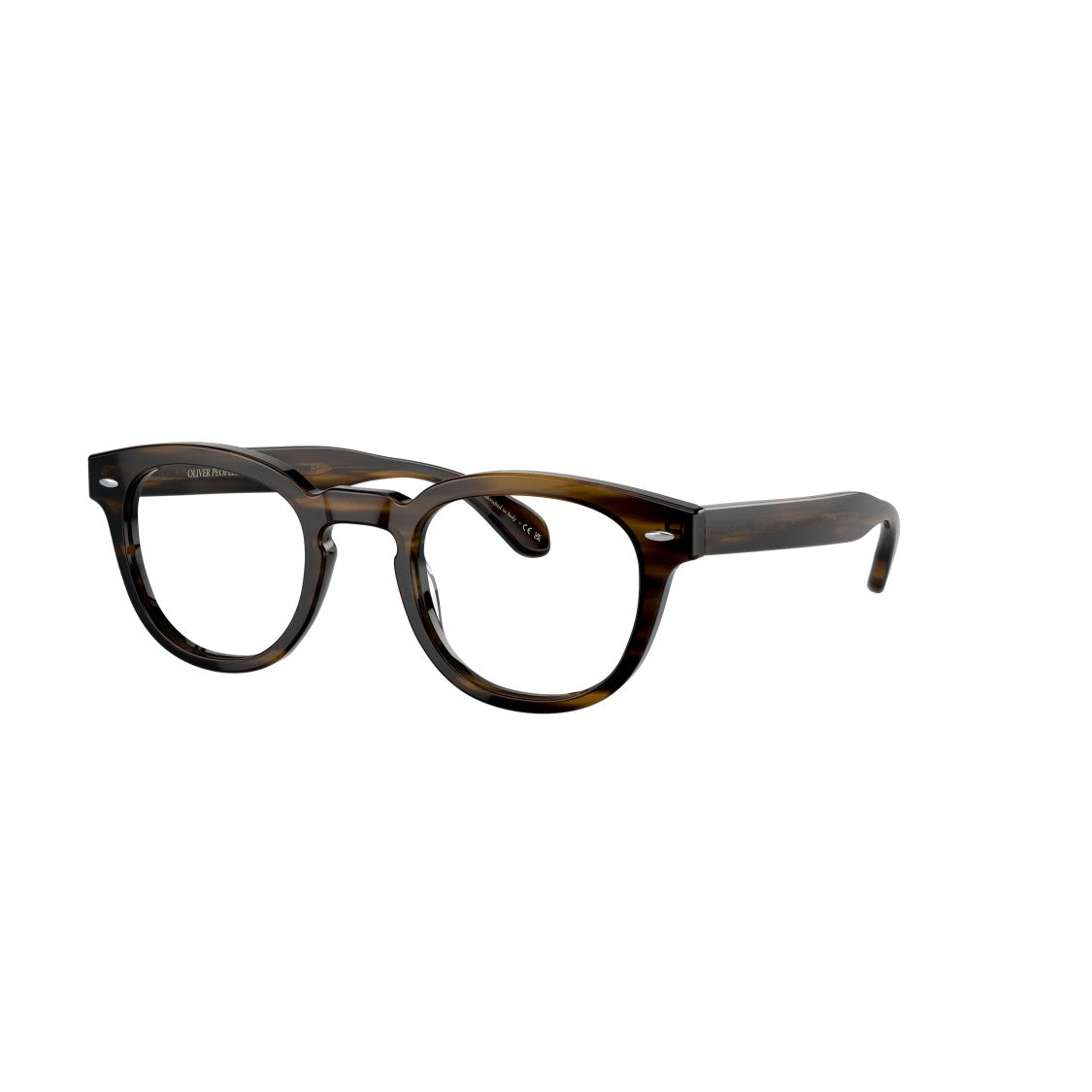 Oliver Peoples Tortoiseshell Round Eyeglasses With Keyhole Bridge