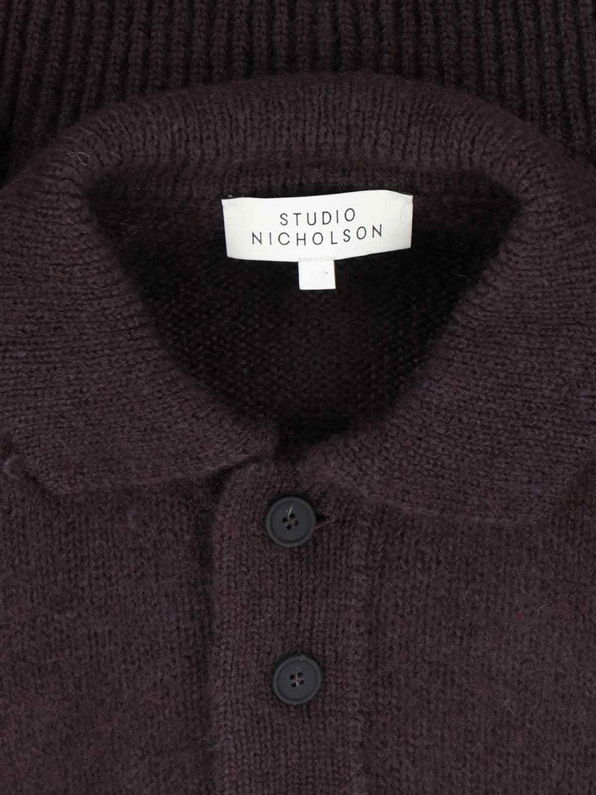 Studio Nicholson Classic Knit Sweater In Rich Brown Hue