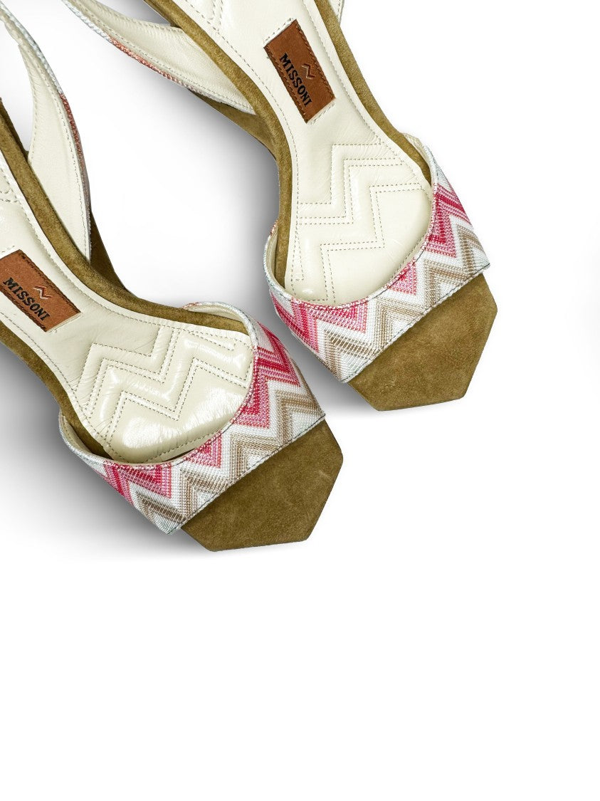Missoni Zante Suede Pink Wedges 95