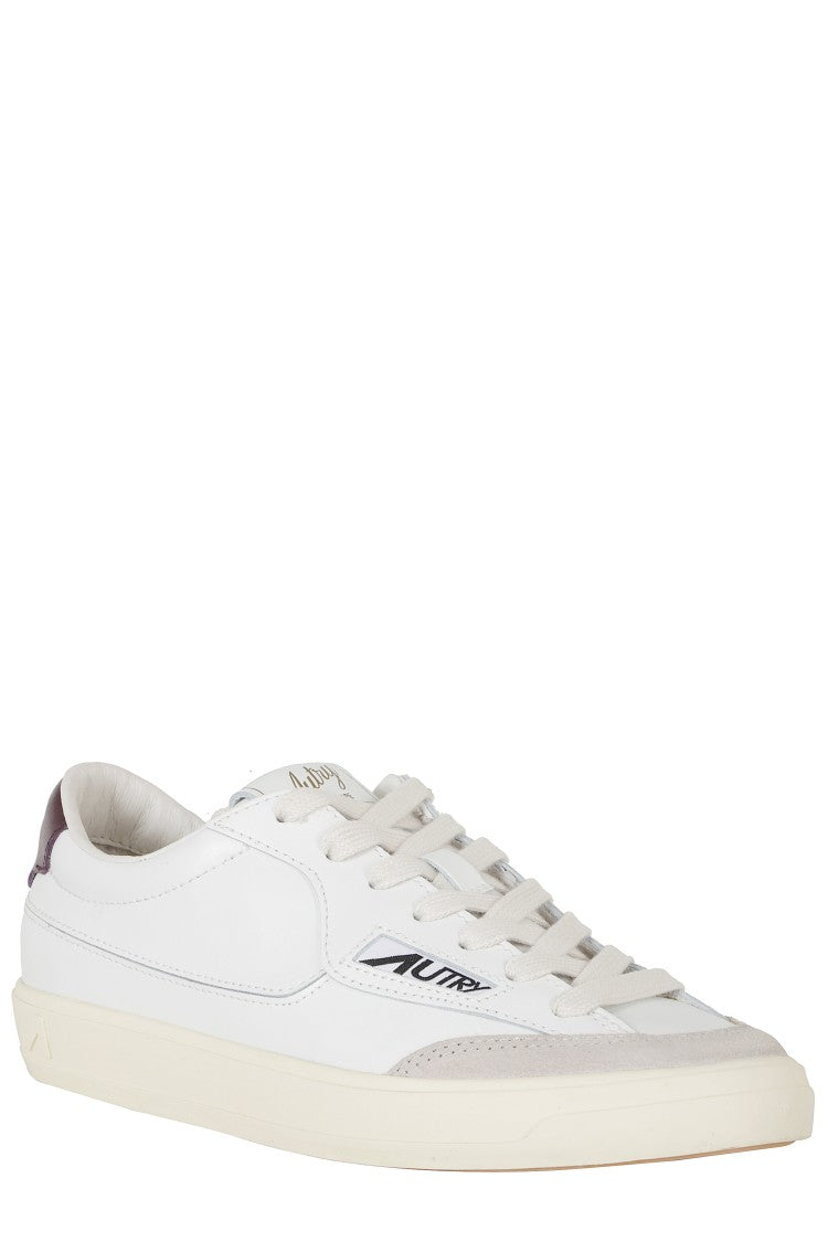 Autry White Windscape Low Suede Leather Sneakers