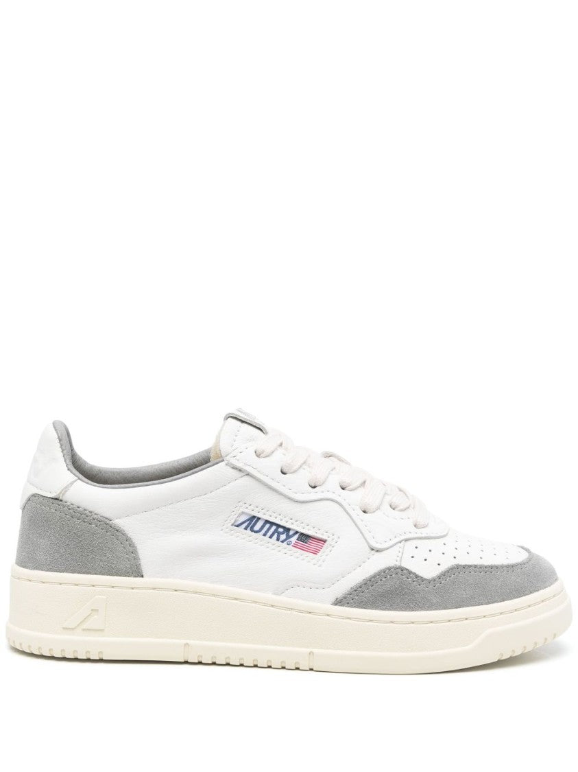 Autry White And Gray Sneakers With Luxe Goat