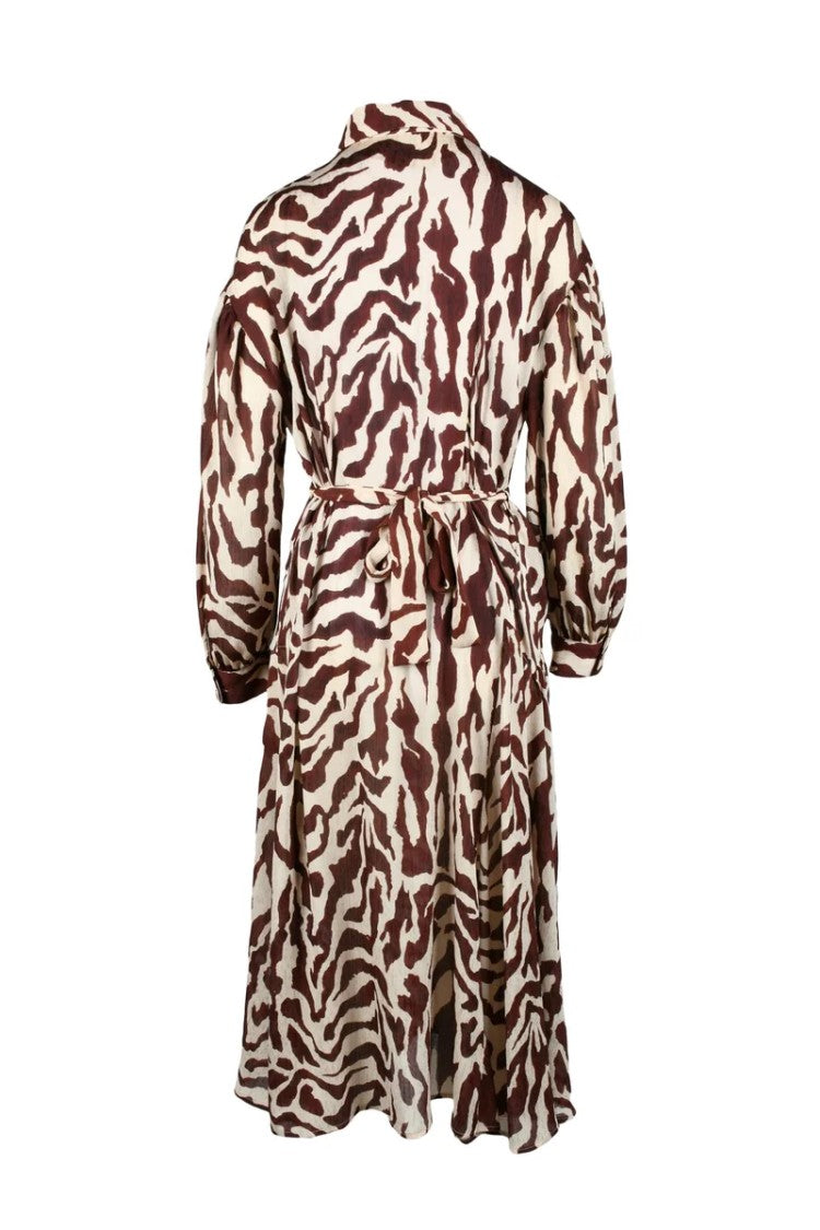 Simona Corsellini Chemise Dress - Brown/Beige
