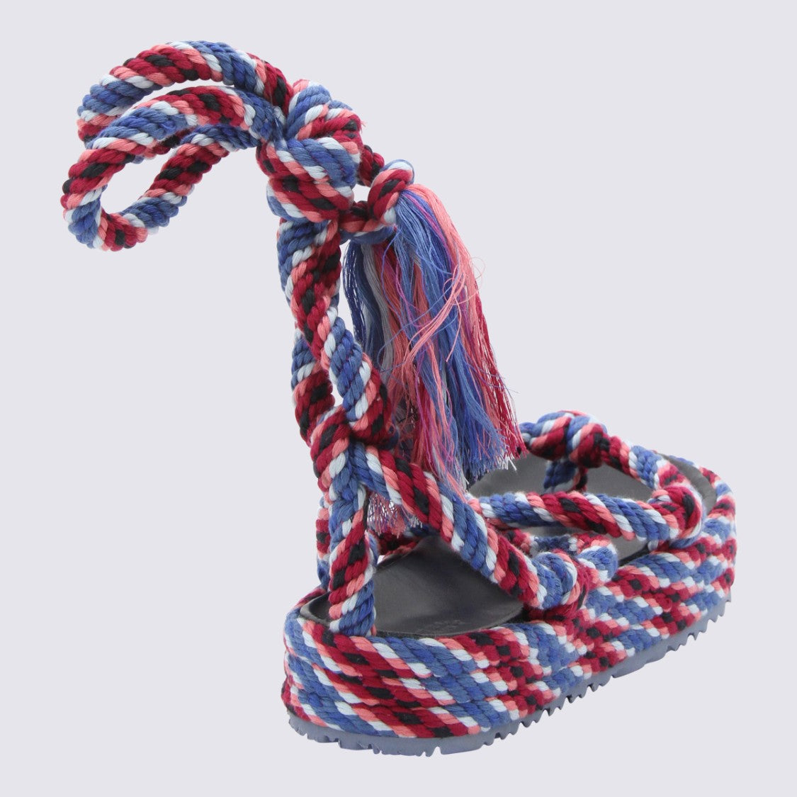 Isabel Marant Platform Sandals With Braided Rope And Tassel Details