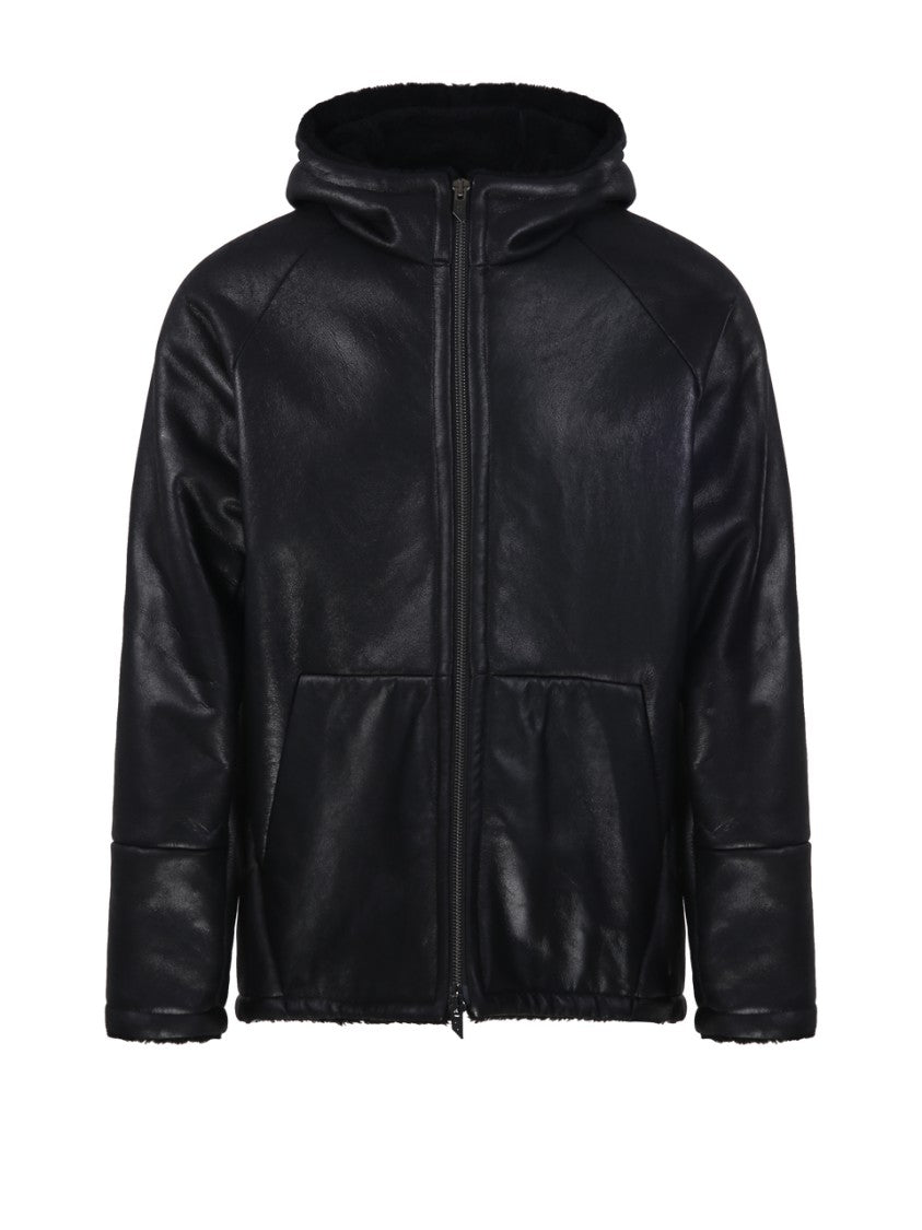 Salvatore Santoro Black Sheepskin Over Jacket