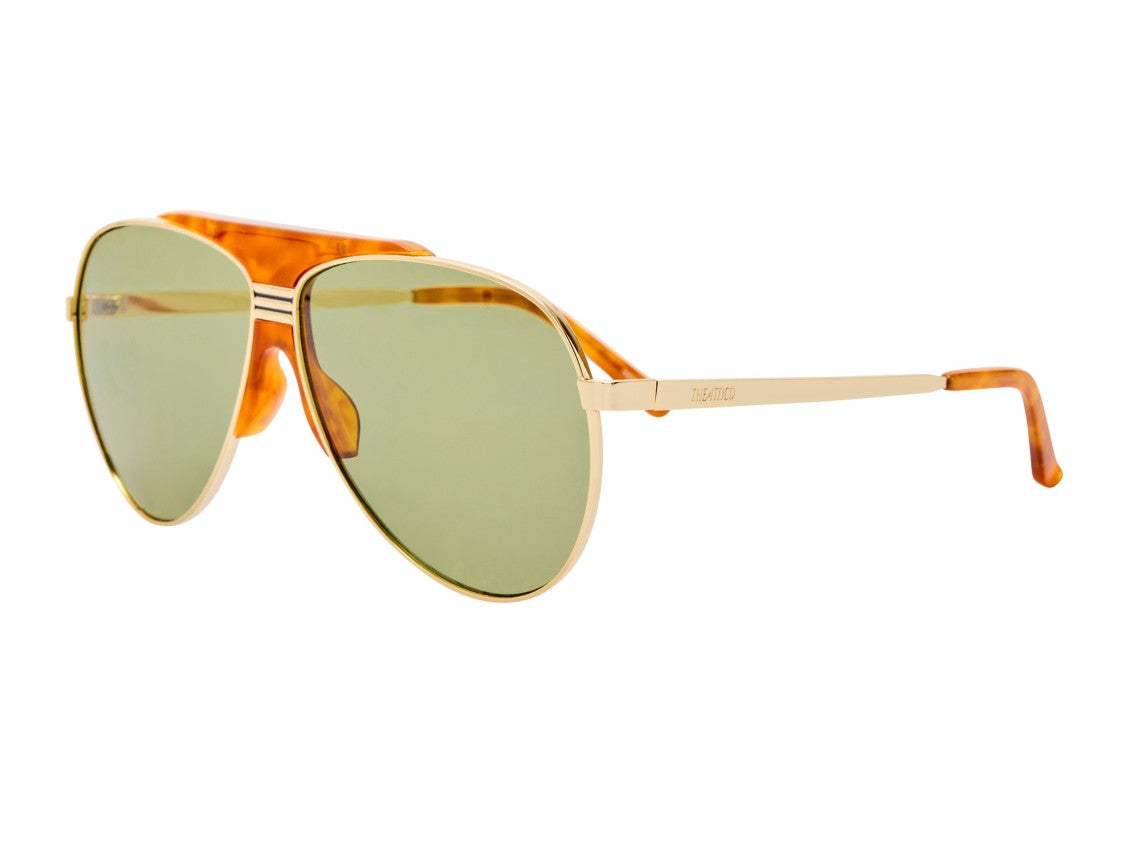 The Attico Gold Attico78 Stainless Steel Aviator Sunglasses