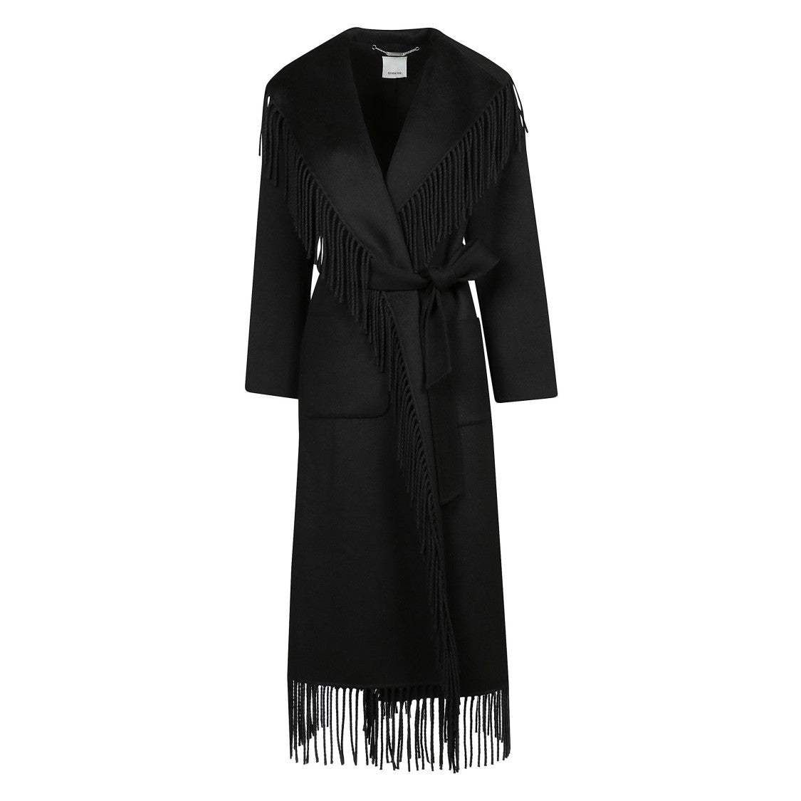 Simkhai Carrie Fringe Robe Coat With Textured Detail