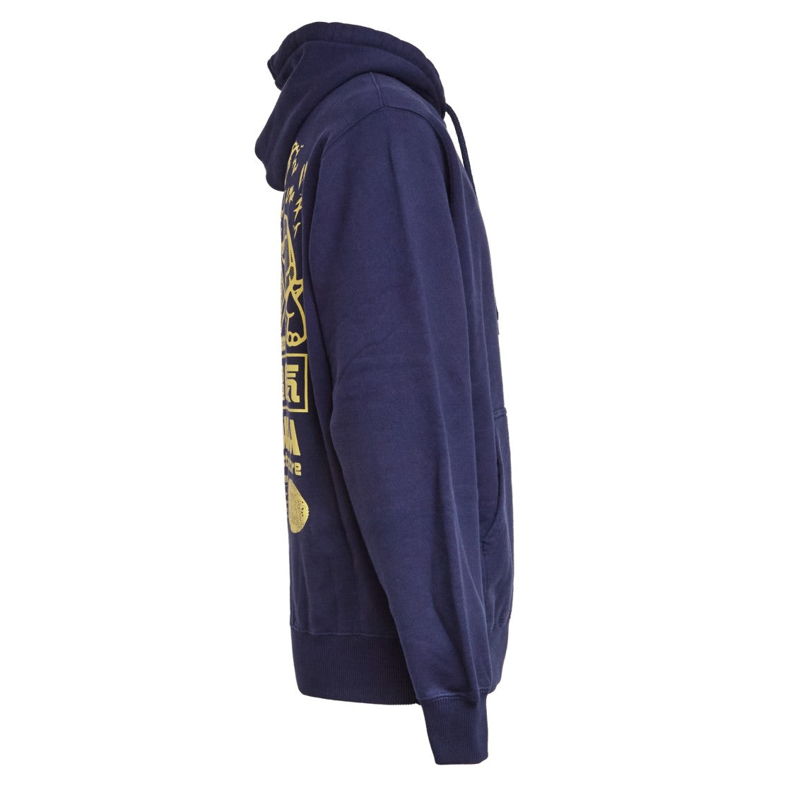 Edwin Maritime Blue Hooded Graphic Print Sweatshirt
