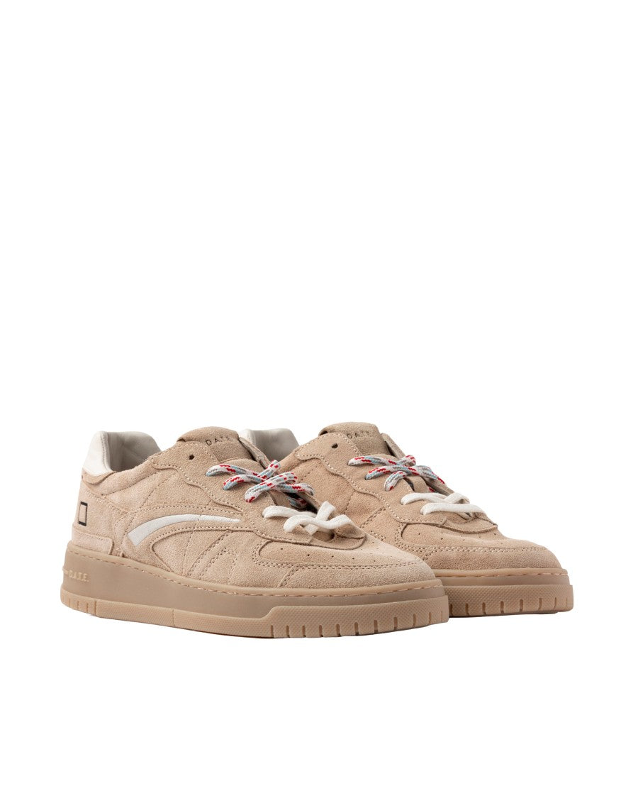 D.A.T.E Torneo Pure Suede Beige Sneakers