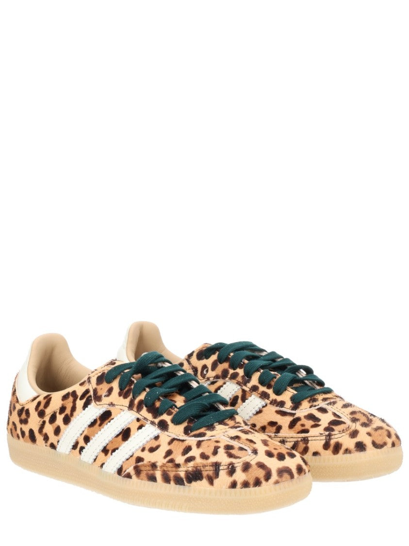 Adidas Originals Multicolor Leopard Print White Stripes Sneakers
