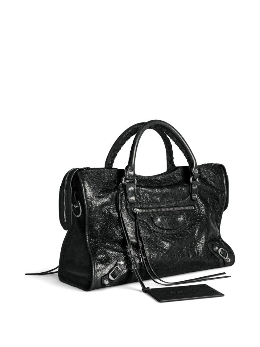 Balenciaga Black Le City Medium Lambskin Handbag