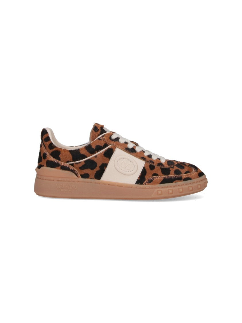 Valentino Garavani Classic Brown Sneakers With Smooth Finish