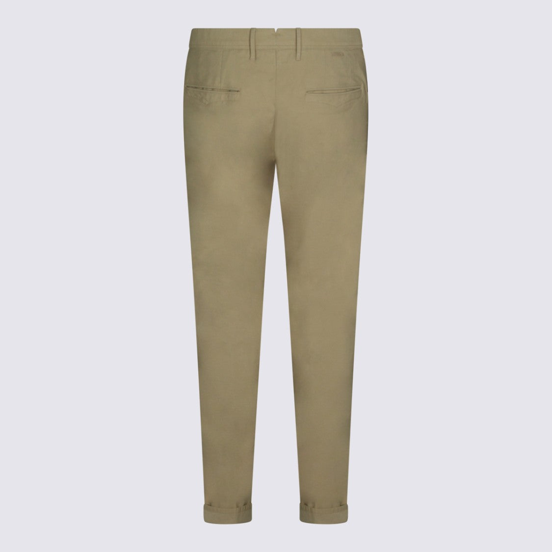 Incotex Slim Fit Tailored Trousers With Cuffed Hem And Clean Front