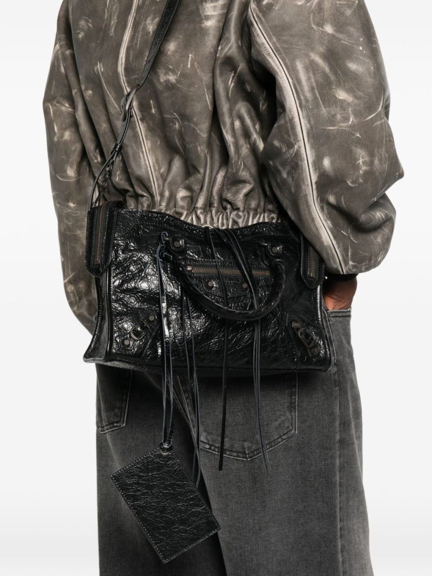 Balenciaga Crinkled Glossy Leather Bag