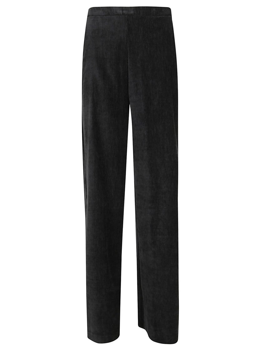 Forte Forte Straight-Leg Trousers With Subtle Sheen And Elastic Back Waistband