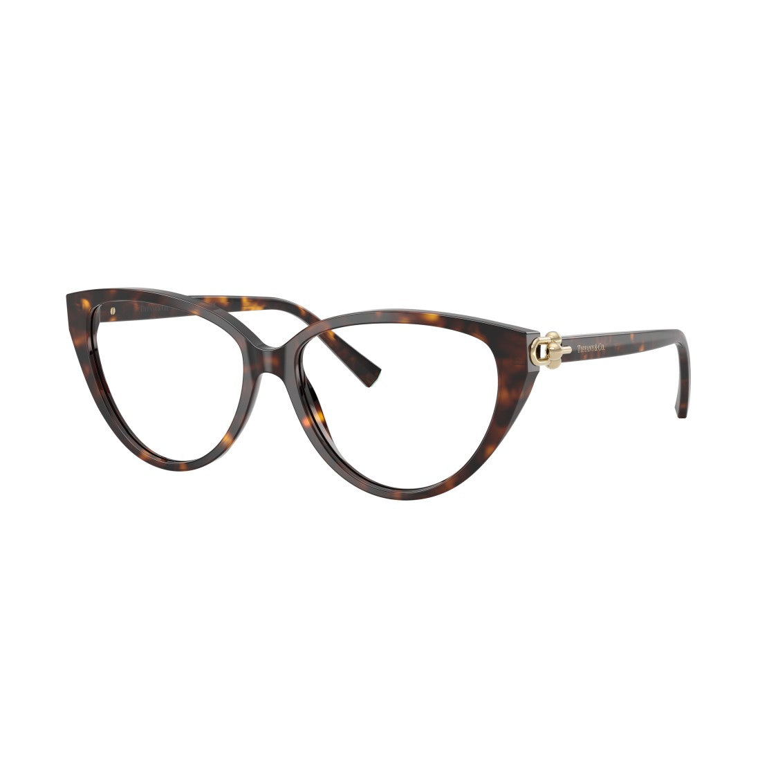 Tiffany & Co. Cat-Eye Sunglasses With Tortoiseshell Frame And Gold Accents
