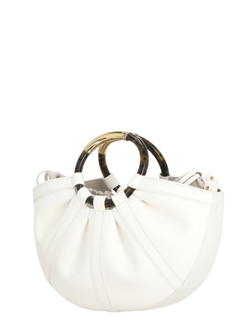 Coccinelle Medium Shoulder Bag With Tortoiseshell Accents And Removable Lining