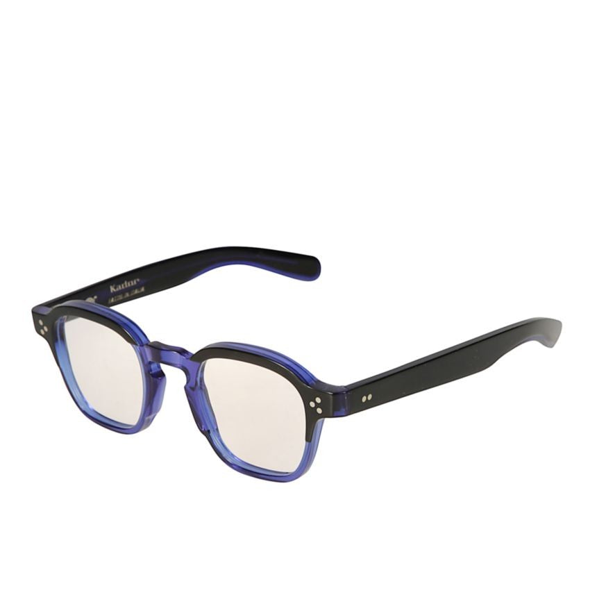 Kador Jack Geometric Frame Eyeglasses With Translucent Blue Front