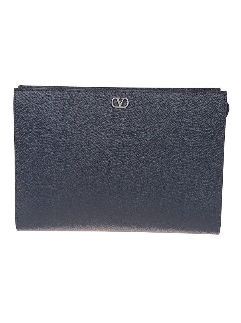 Valentino Garavani Textured Calf Leather Pouch