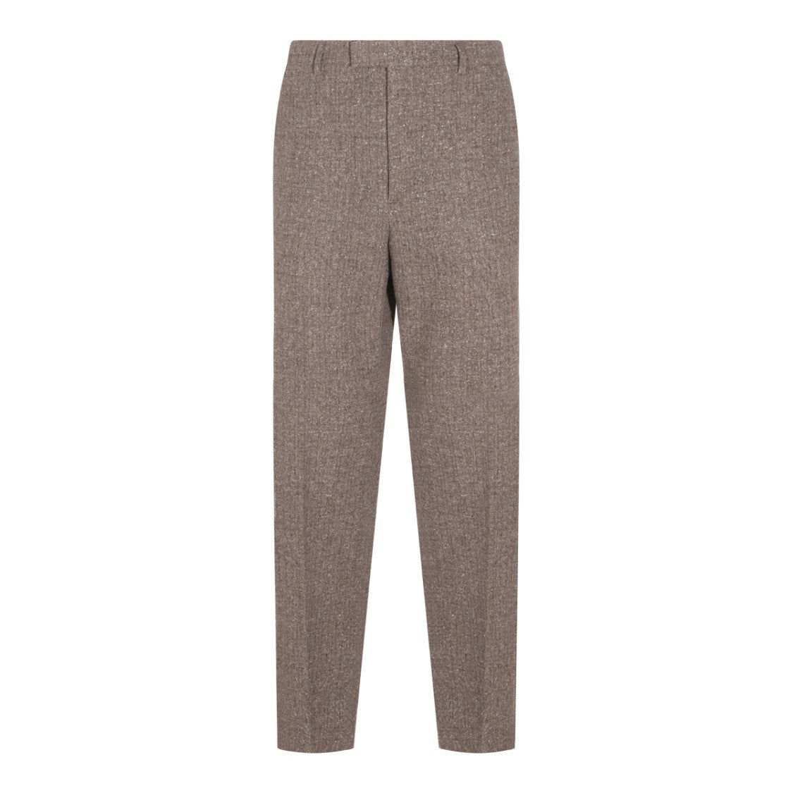 Valentino Tailored Sand Wool Trousers With Straight Leg