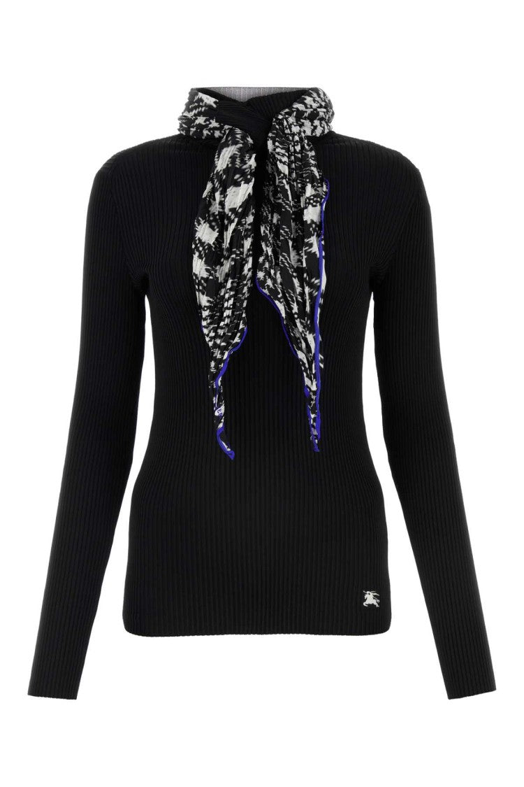 Burberry Black Viscose Blend Sweater