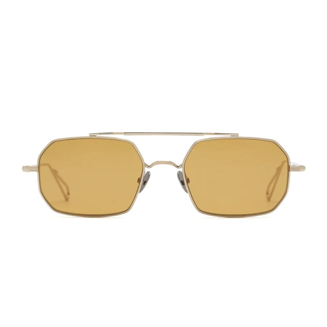 Ahlem Grey Gold Clovis Honey Accent Metal Sunglasses