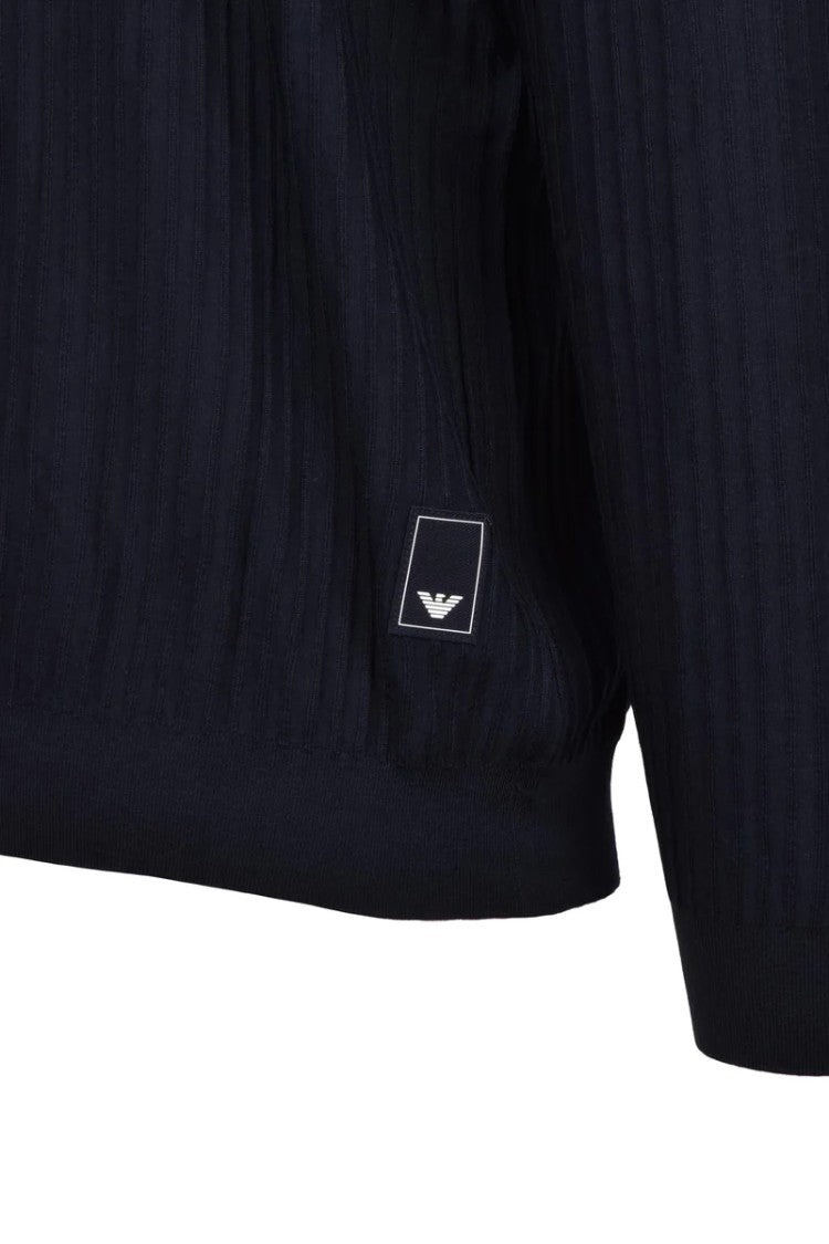 Emporio Armani Wool Crew Neck Sweater - Blue