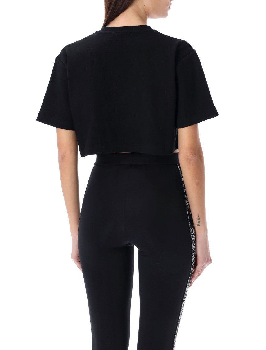 Off-White Off Stamp Rib Cropped Tee