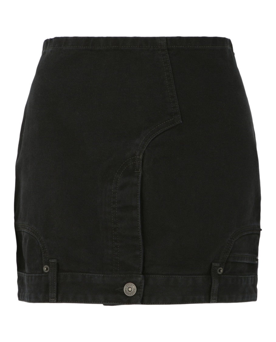 Balenciaga Upside Down Denim Mini Skirt