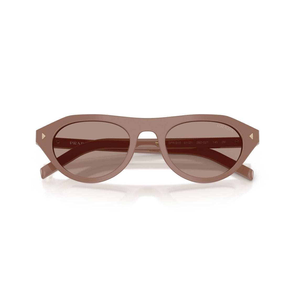 Prada Rounded Cat-Eye Acetate Sunglasses With Gold Accents