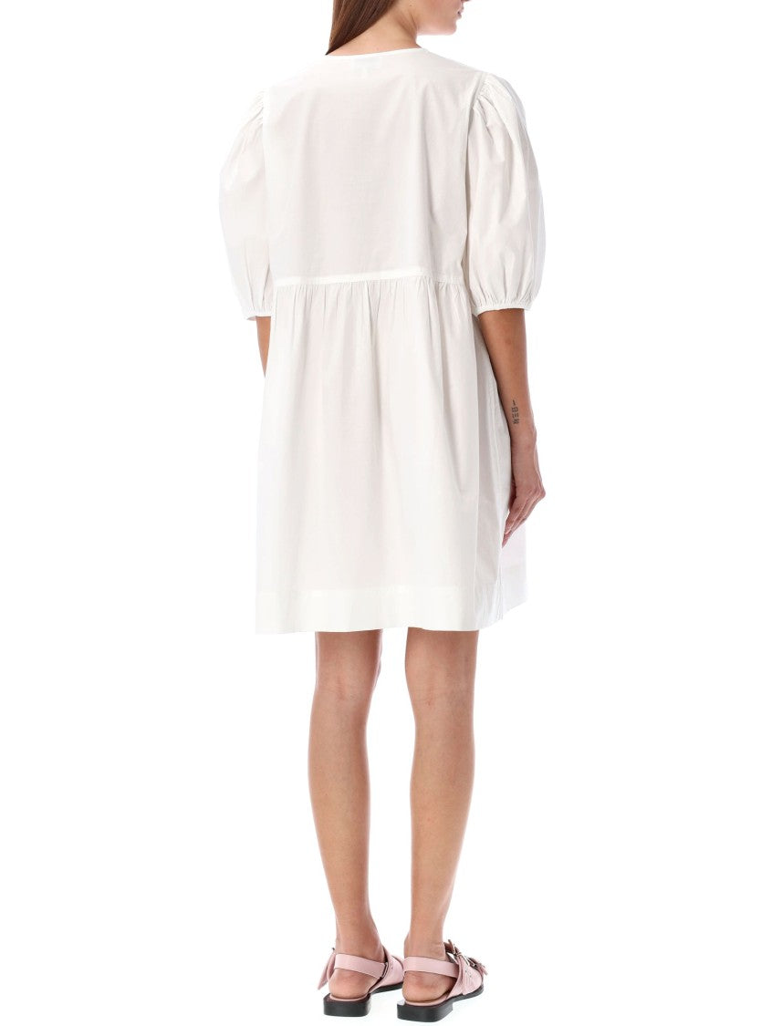 Ganni Organic Cotton Poplin Mini Dress