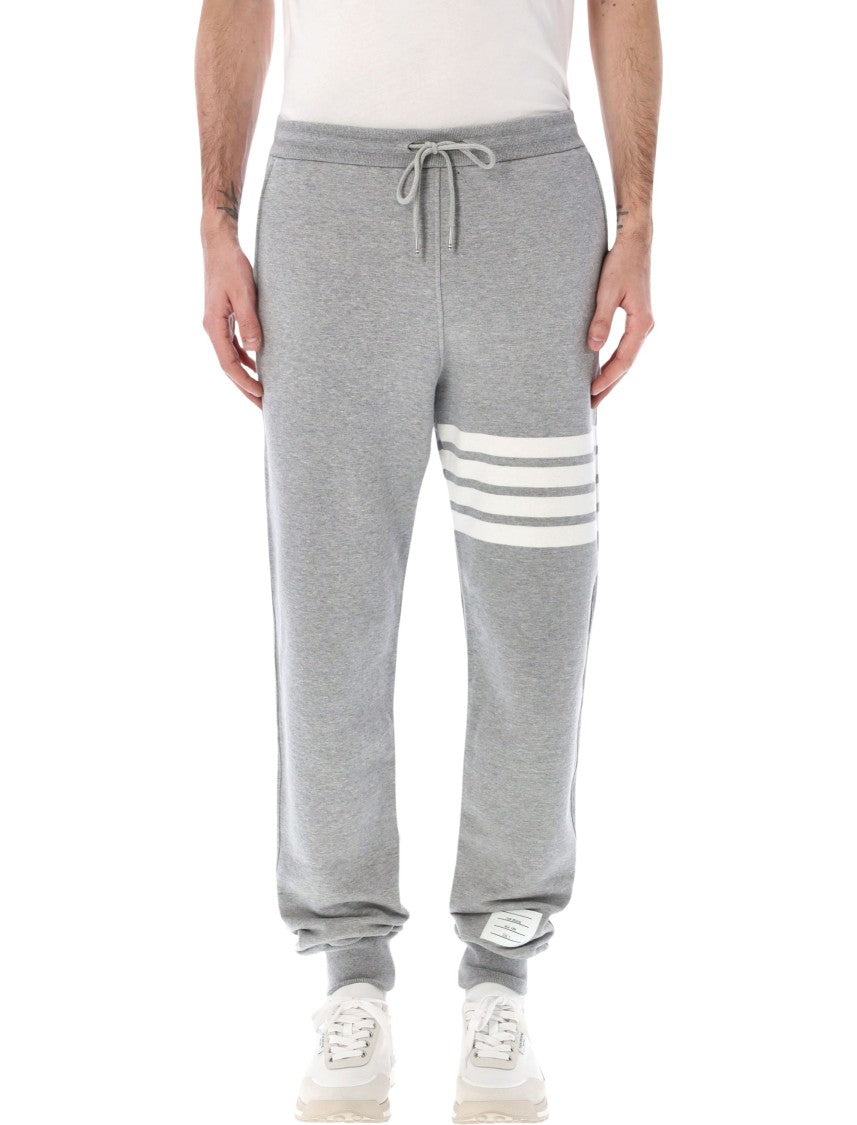 Thom Browne Fleece Sweatpants With Iconic Stripe Detail