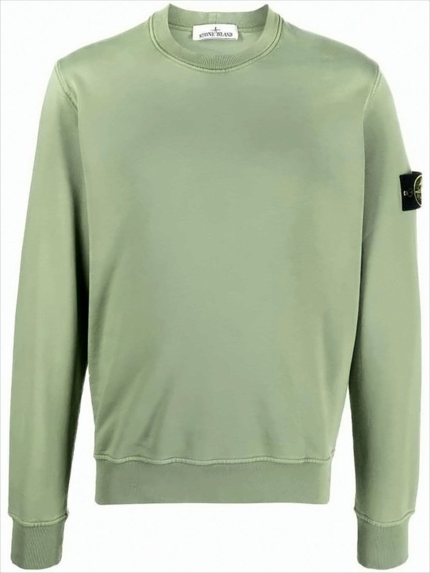 Stone Island Minimalist Long-Sleeve Sweatshirt With Distinctive Patch Logo