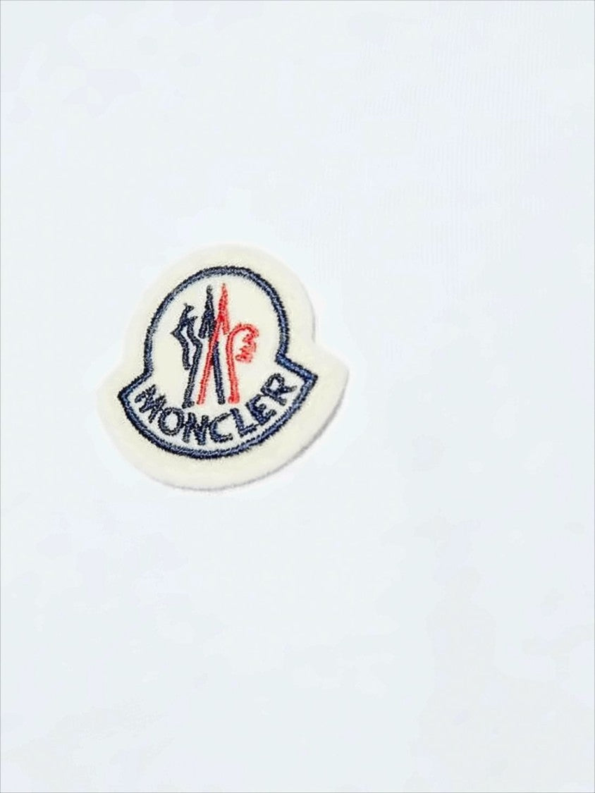 Moncler Minimalist Short-Sleeve T-Shirt With Embroidered Logo By Moncler