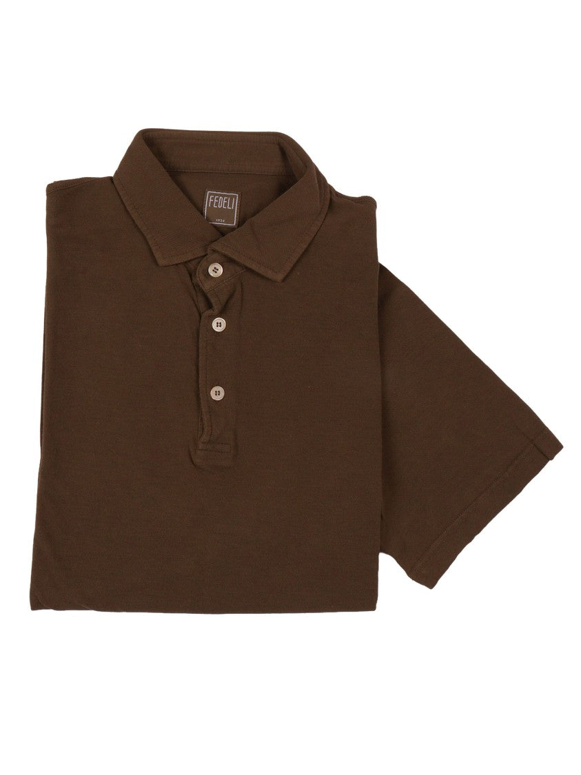 Fedeli Short Sleeve Knitted Polo Shirt