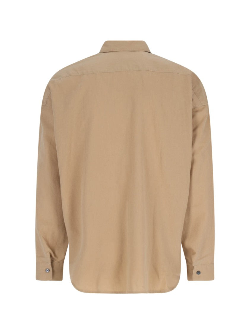 Sunflower Beige Button-Up Shirt With Chest Pocket