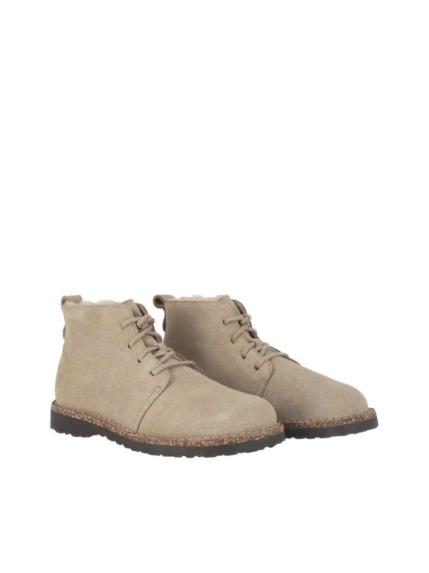 Birkenstock Taupe Uppsala Mid S Shearling Suede Shoes