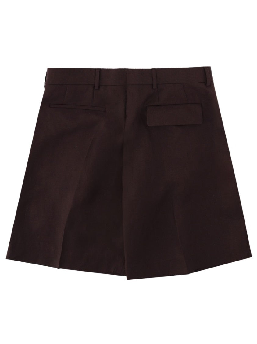 Paul Smith Pleated Structured Waistband Shorts
