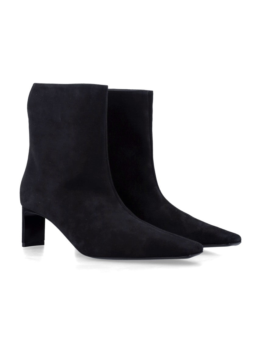 Khaite Ona Pointed Suede Blade Heel Boots