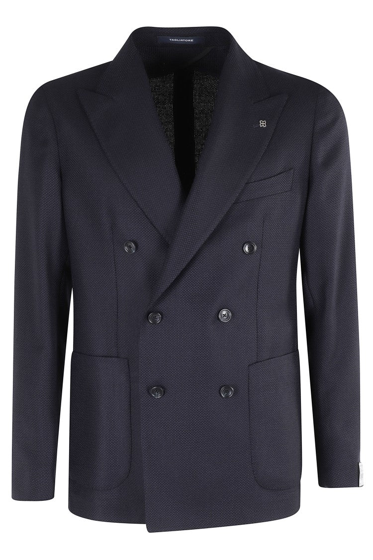 Tagliatore Single-Breasted Wool Hopsack