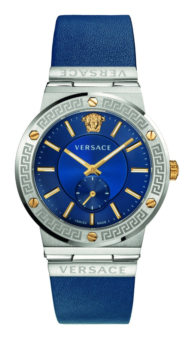 Versace 41Mm Swiss-Made Quartz Watch With Greca Motif
