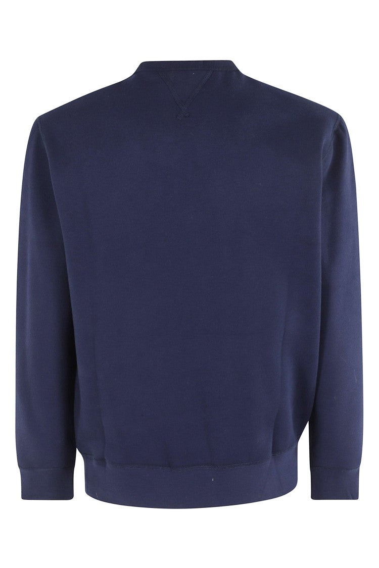Polo Ralph Lauren Crew Neck Sweatshirt With Ribbed Cuffs And Embroidered Logo