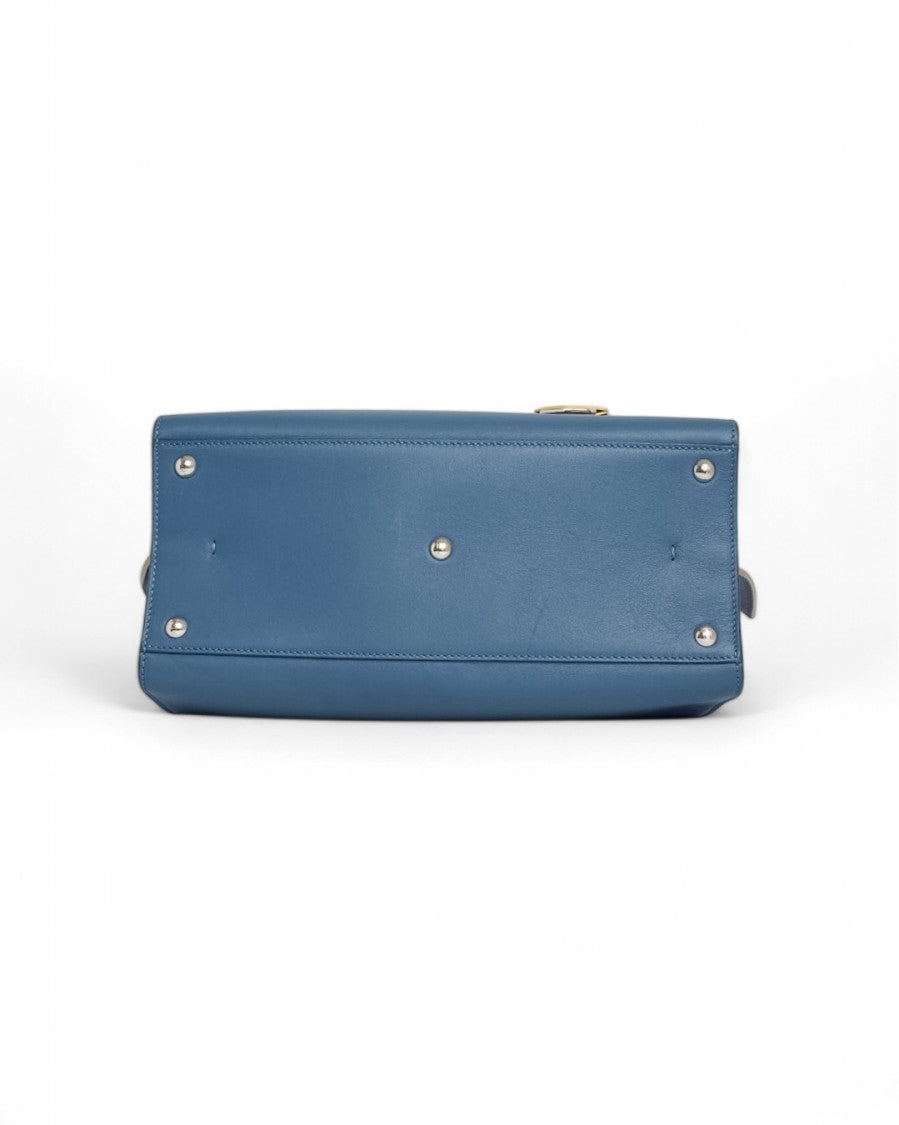 Fendi Cerulean Blue Structured Handbag